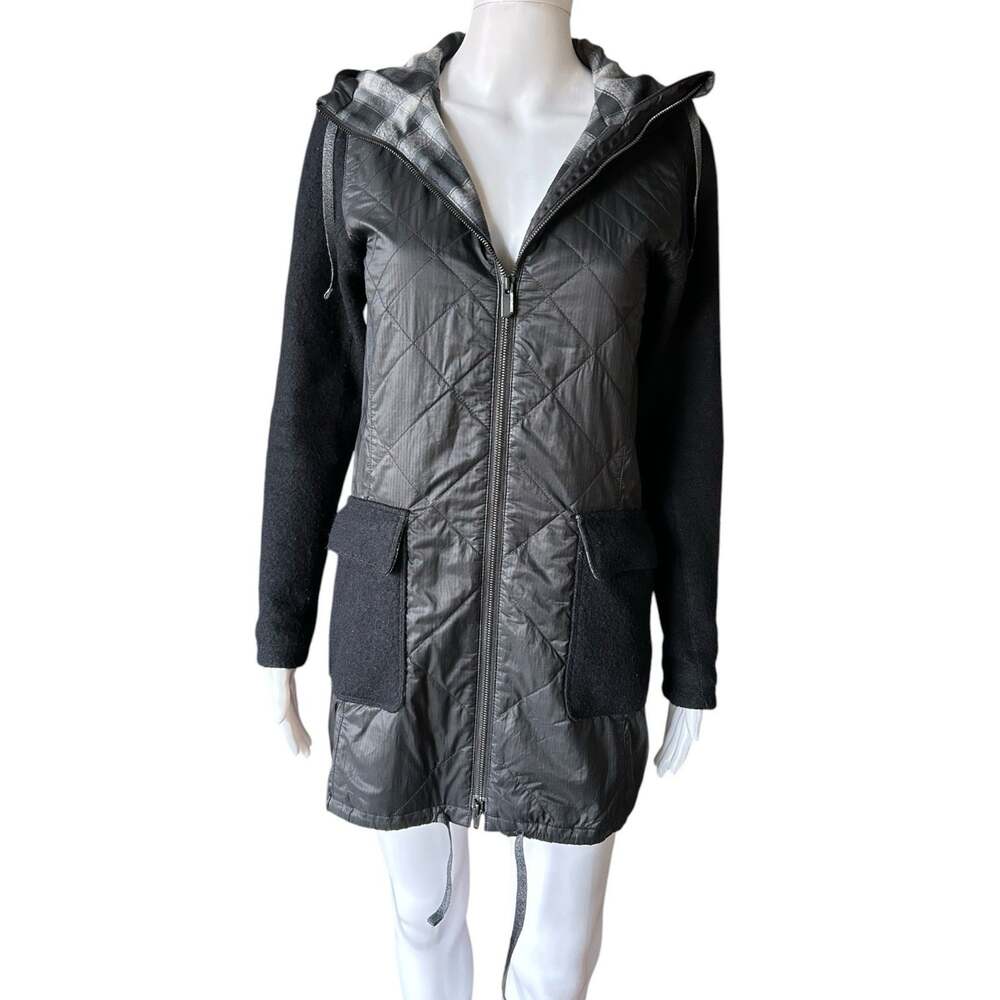 Icebreaker MerinoLOFT Helix Jacket Womens XS Black Wool Insulated Hooded Long